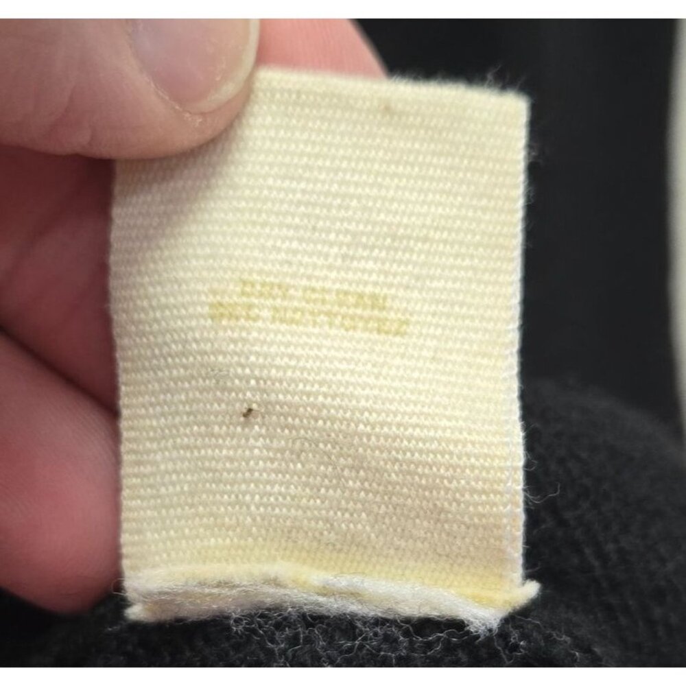 Free People Wool Black Long Sleeve Knit Tunic Floral Embroidered Henley Button P - Picture 7 of 13